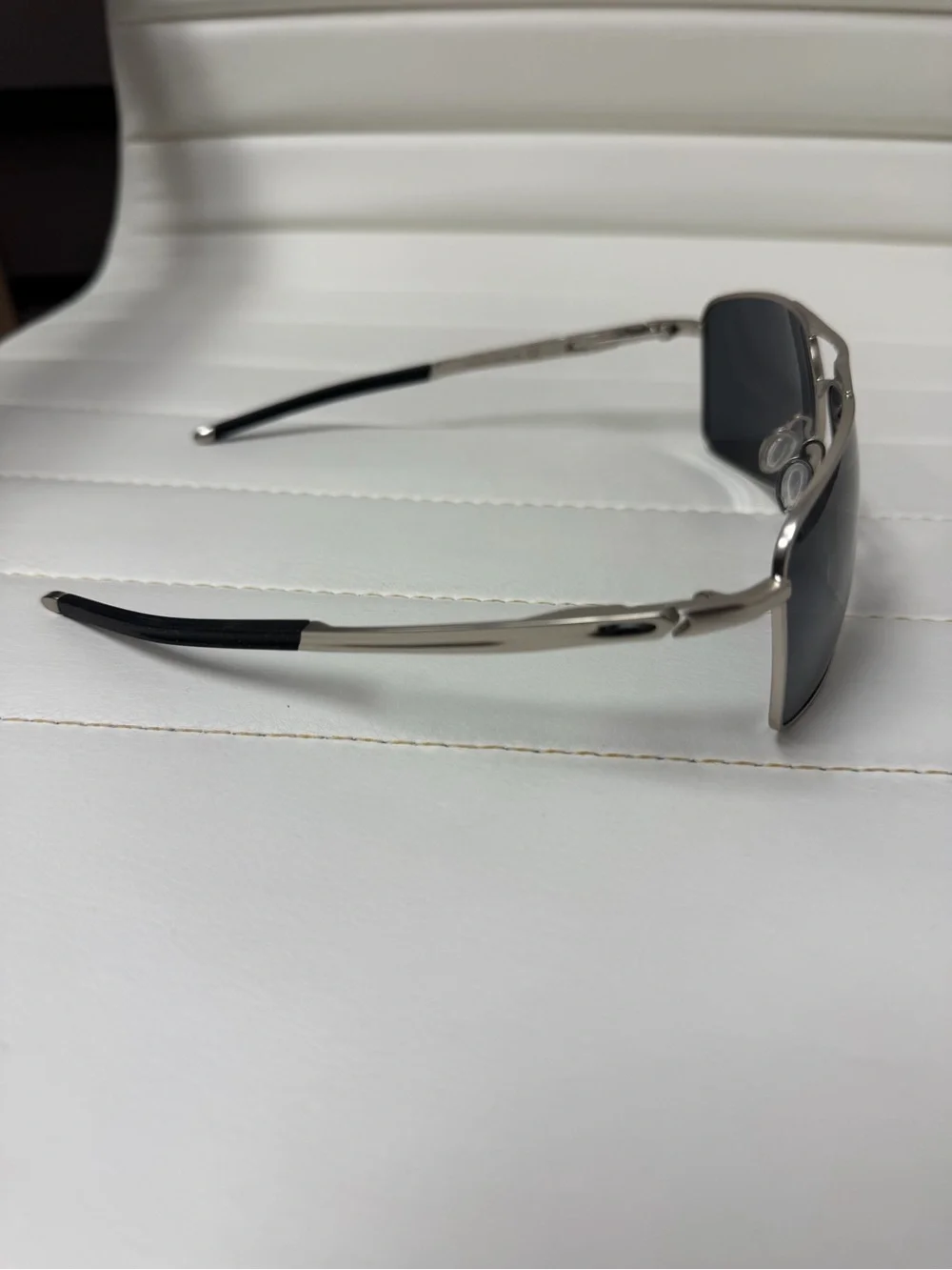 Oakley Gauge 8 OO4124 Chrome Frame Galaxy Chrome Polarized Sunglasses/*